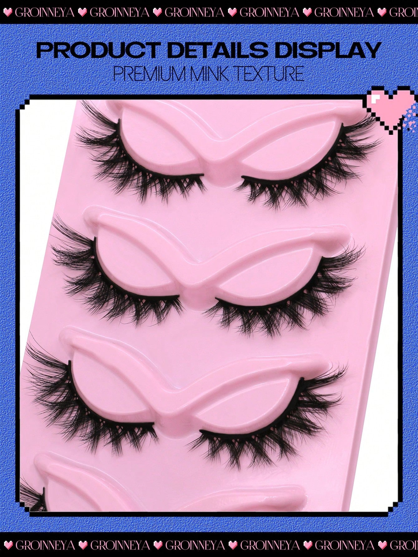 GROINNEYA Cat Eye Eyelashes 5 Pairs Fox Eye Lashes Faux Mink Lashes Fluffy Strip False LashesNatural Look Eyelashes Lash Extension Makeup(3DMAO-13) Strip Lashes,Lashes,Eyelashes,Fake Lashes