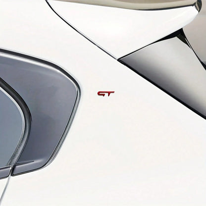 GT Metal Car Emblem Sticker- Suitable For Trunk, Rear, Side Body Badge Decal, Exterior Decorative Accessories For Most Vehicles