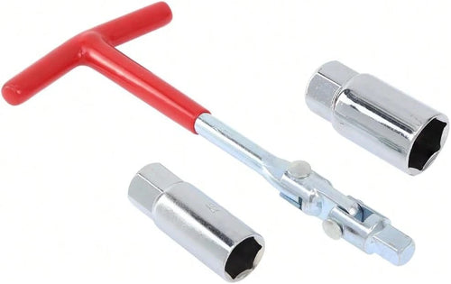 GZZTORES Spark Plug Socket Wrench T-Handle 5/8 Inch (16mm) And 13/16 Inch(21mm) Spark Plug Socket Wrench Remover Installer Tool For Motorcycles, Lawn Mowers And Small Motor Vehicles, Etc