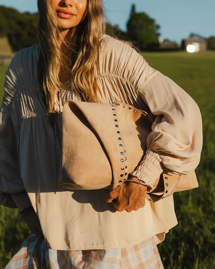 Hailey Suedette Shoulder Bag