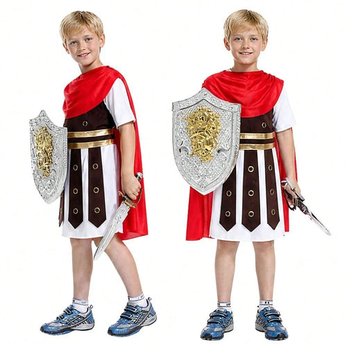 Halloween Cosplay Costumes For Children Unisex Roman Warrior Costumes Ancient Roman Empire Soldier Party Costumes Halloween