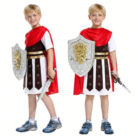 Halloween Cosplay Costumes For Children Unisex Roman Warrior Costumes Ancient Roman Empire Soldier Party Costumes Halloween