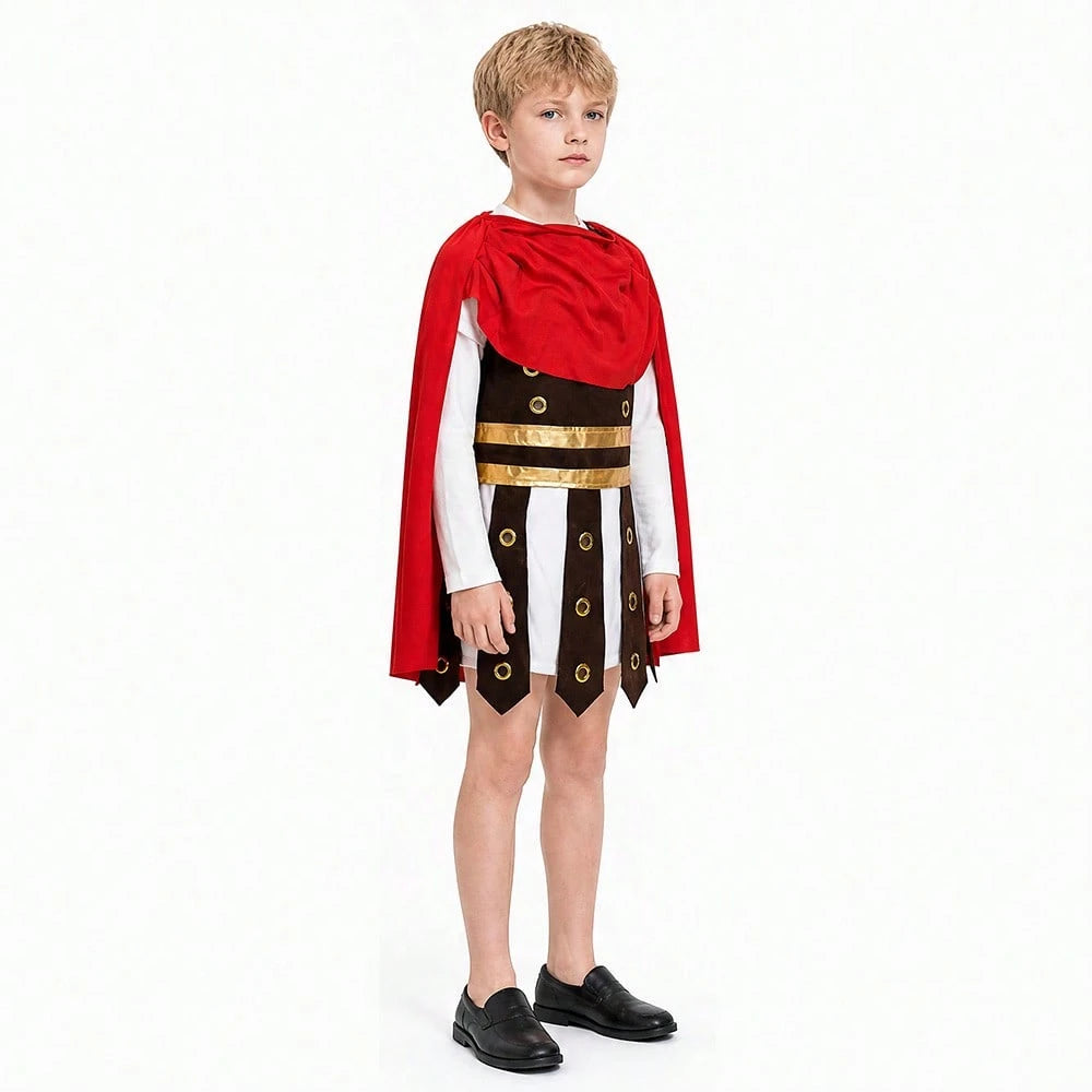 Halloween Cosplay Costumes For Children Unisex Roman Warrior Costumes Ancient Roman Empire Soldier Party Costumes Halloween