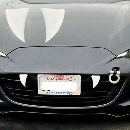 Halloween Exclusive Grille Fang Decoration, Fits Car Front Grille, Eye-Catching Design, Easily Create Personalized Car Style