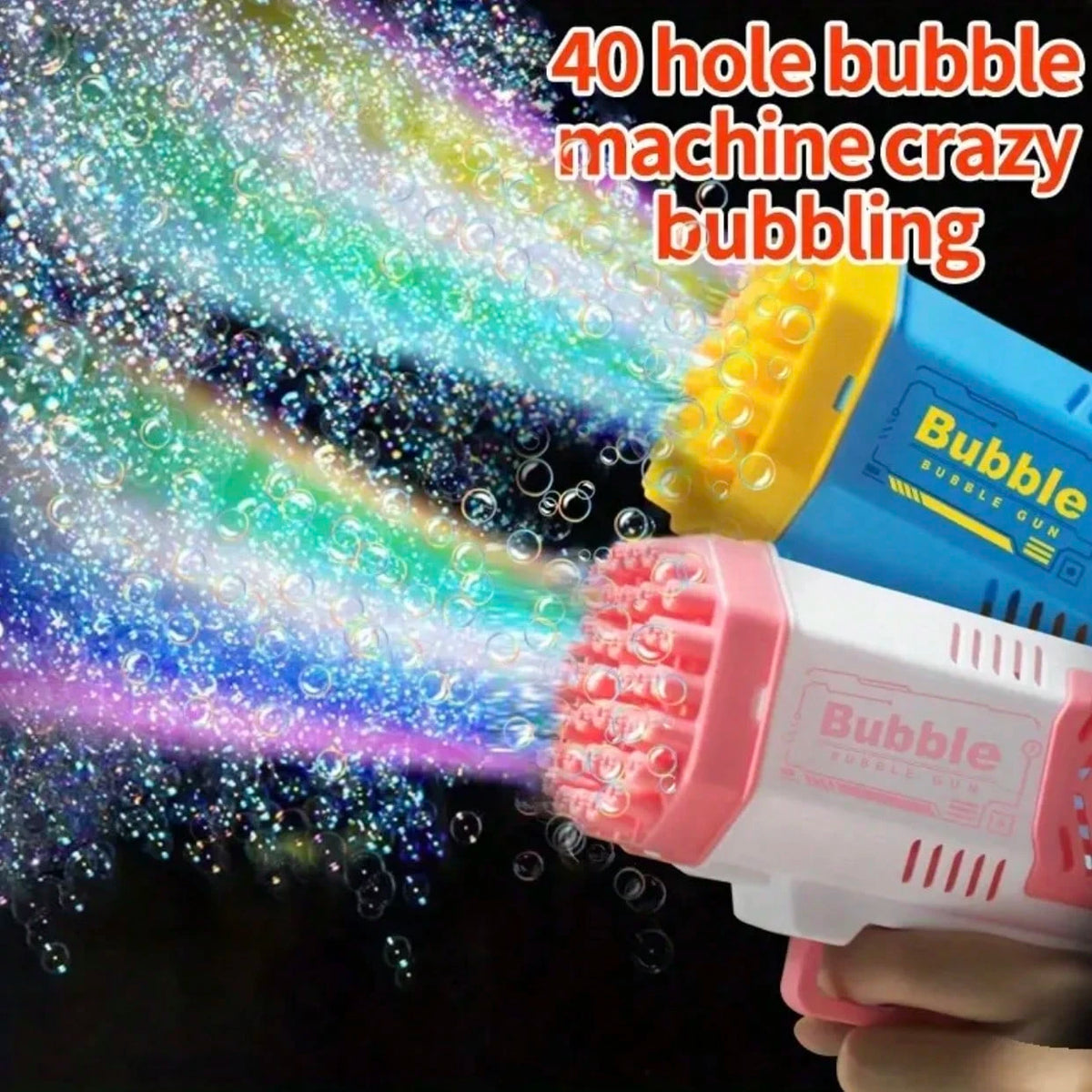 Handheld Automatic Bubble Blower Toy, Electric Bubble Gun Launcher For Kids, Bubble Machine [No Batteries, No Bubble Solution]