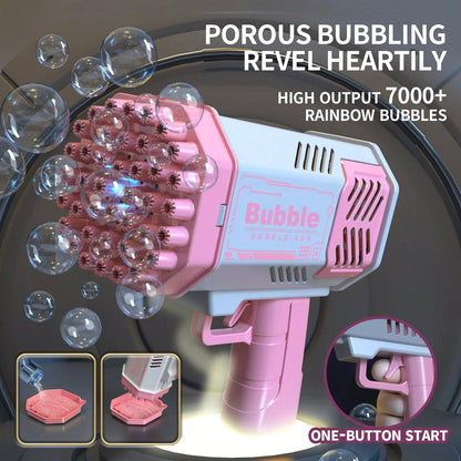 Handheld Automatic Bubble Blower Toy, Electric Bubble Gun Launcher For Kids, Bubble Machine [No Batteries, No Bubble Solution]