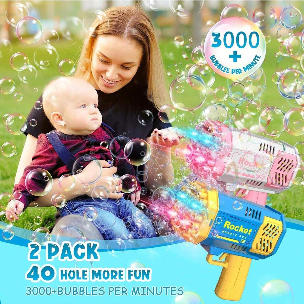 Handheld Automatic Bubble Blower Toy, Electric Bubble Gun Launcher For Kids, Bubble Machine [No Batteries, No Bubble Solution]