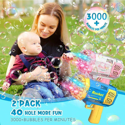 Handheld Automatic Bubble Blower Toy, Electric Bubble Gun Launcher For Kids, Bubble Machine [No Batteries, No Bubble Solution]
