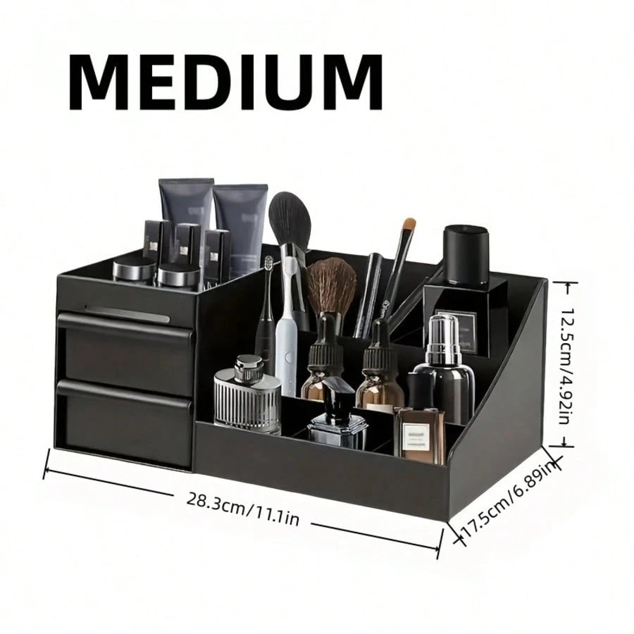 Handy Desktop Makeup Organizer With Drawers – Space-Saving Cosmetic Storage For Daily Skincare & Toiletries,It Is The Top Choice For High-End, Refined And Successful Individuals. It Is A Must-Have Gif