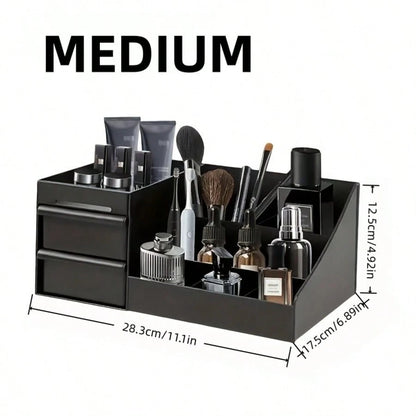 Handy Desktop Makeup Organizer With Drawers – Space-Saving Cosmetic Storage For Daily Skincare & Toiletries,It Is The Top Choice For High-End, Refined And Successful Individuals. It Is A Must-Have Gif