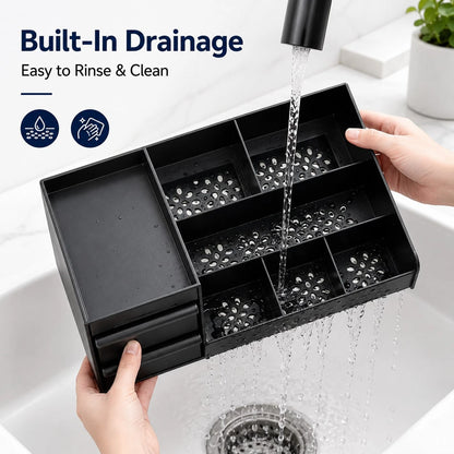 Handy Desktop Makeup Organizer With Drawers – Space-Saving Cosmetic Storage For Daily Skincare & Toiletries,It Is The Top Choice For High-End, Refined And Successful Individuals. It Is A Must-Have Gif