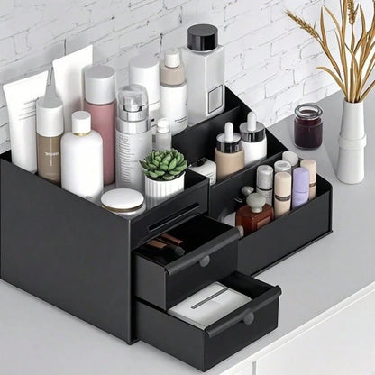 Handy Desktop Makeup Organizer With Drawers – Space-Saving Cosmetic Storage For Daily Skincare & Toiletries,It Is The Top Choice For High-End, Refined And Successful Individuals. It Is A Must-Have Gif