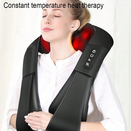 HanTai Electric Neck Massager, Neck And Back Massager With Heat, Massage Pillow For Back, Shoulder, Muscle Pain Relief, Ideal Fits For Parents