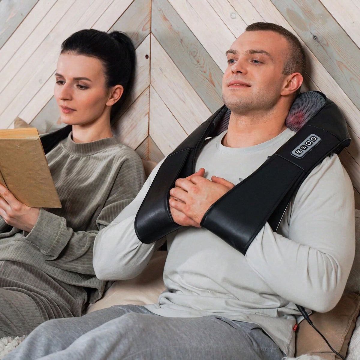 HanTai Electric Neck Massager, Neck And Back Massager With Heat, Massage Pillow For Back, Shoulder, Muscle Pain Relief, Ideal Fits For Parents