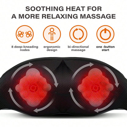 HanTai Neck Massager Back Massage With Heat,Shoulder Massager For Neck,Back,Shoulder,Foot And Leg Muscle Relax,Electric Deep Tissue 3D Kneading Massager,For Women Men Mom Dad