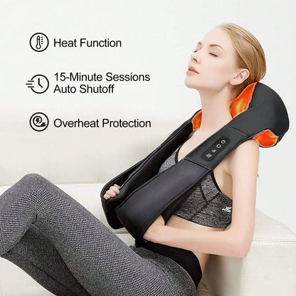 HanTai Neck Massager Back Massage With Heat,Shoulder Massager For Neck,Back,Shoulder,Foot And Leg Muscle Relax,Electric Deep Tissue 3D Kneading Massager,For Women Men Mom Dad