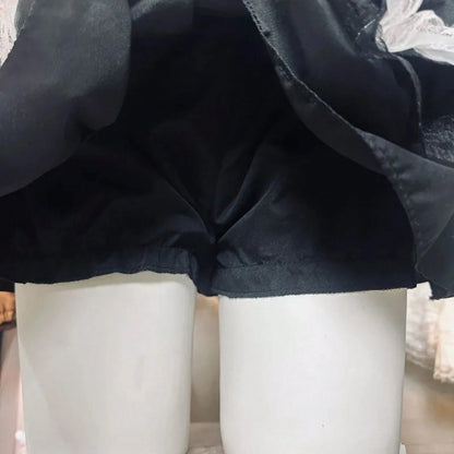 Harajuku Kawaii Lolita Cake Skirt Women Sweet Lace Patchwork Fluffy Mini Y2K High Waist Princess Streetwear Fashion Aesthetic Party Cute Ruffled Tutu Dresses