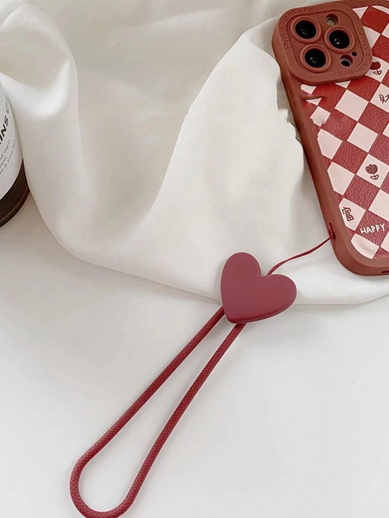 Heart Shaped Silicone Minimalist Luxury Niche Casual Versatile Phone Lanyard Gifts For Mother, Family, Friends, Birthday, Holiday Phone Charm, Phone Chain