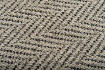 RugDepot Stair Runner Heatherly Gabardine Black Wool Herringbone Stair Runner in 54 Unique Sizes