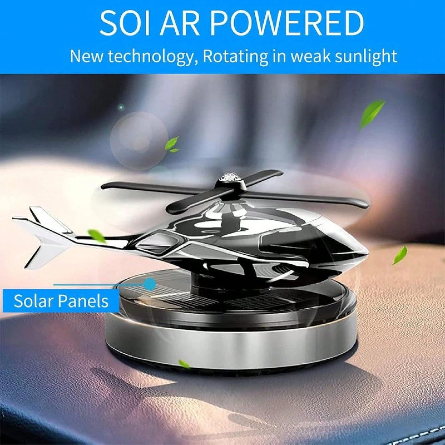 Helicopter Shaped Car Air Fresheners, Solar Helicopter Car Aromatherapy, Rotating Solar Powered Car Freshener For Car Decor, Car Interior Dashboard Decoration, Car Interior Decor, Universal Car Interi