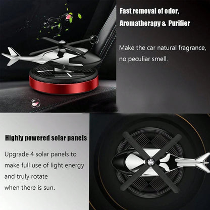 Helicopter Shaped Car Air Fresheners, Solar Helicopter Car Aromatherapy, Rotating Solar Powered Car Freshener For Car Decor, Car Interior Dashboard Decoration, Car Interior Decor, Universal Car Interi