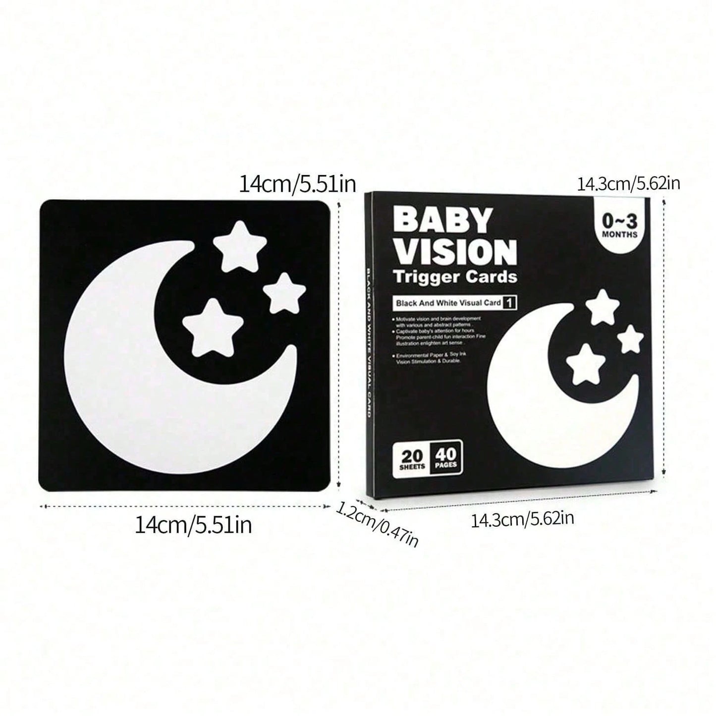 High Contrast Baby Flash Cards For Visual Stimulation, Double-Sided Black And White Early Learning Cards, Newborn Educational Toys For 0-3 Months, Black And White Cards, 6 Months Baby Toys, High Contr