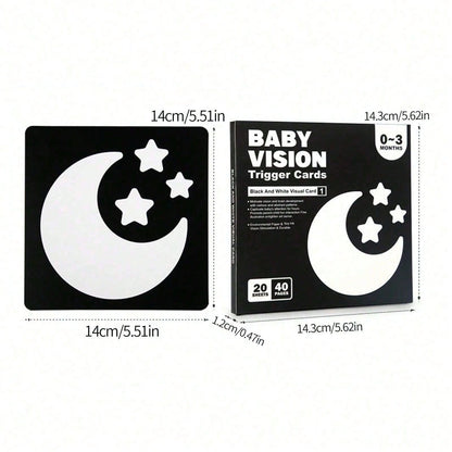 High Contrast Baby Flash Cards For Visual Stimulation, Double-Sided Black And White Early Learning Cards, Newborn Educational Toys For 0-3 Months, Black And White Cards, 6 Months Baby Toys, High Contr