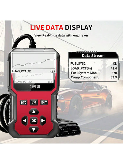 High- End Universal OBD Scanner- Precise Car Engine Fault Code Reader & CAN Diagnostic Device For 1996+ OBD2- Compliant Vehicles, Effortlessly Read And Clear Codes