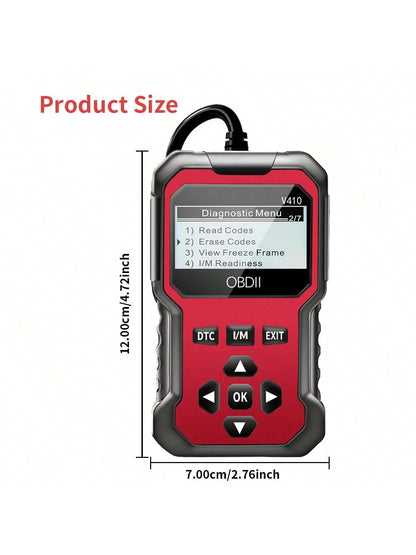 High- End Universal OBD Scanner- Precise Car Engine Fault Code Reader & CAN Diagnostic Device For 1996+ OBD2- Compliant Vehicles, Effortlessly Read And Clear Codes