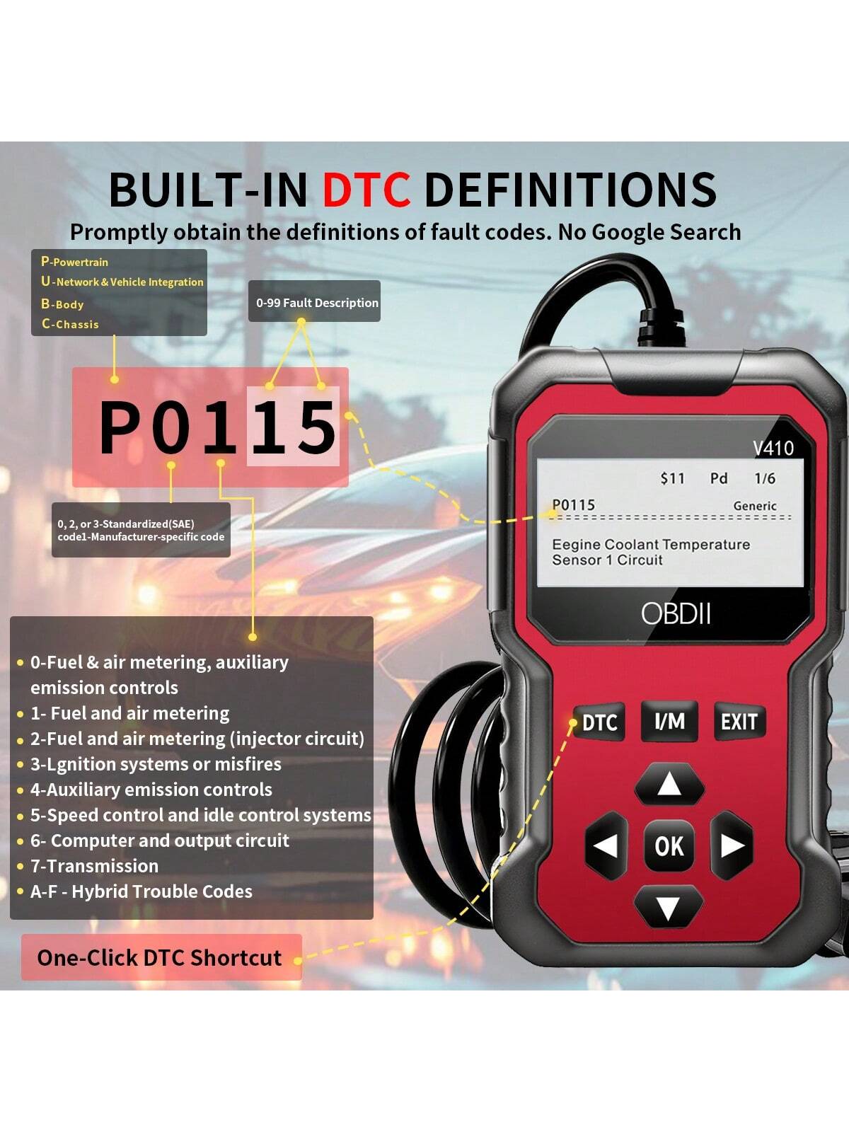 High- End Universal OBD Scanner- Precise Car Engine Fault Code Reader & CAN Diagnostic Device For 1996+ OBD2- Compliant Vehicles, Effortlessly Read And Clear Codes