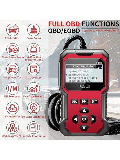 High- End Universal OBD Scanner- Precise Car Engine Fault Code Reader & CAN Diagnostic Device For 1996+ OBD2- Compliant Vehicles, Effortlessly Read And Clear Codes