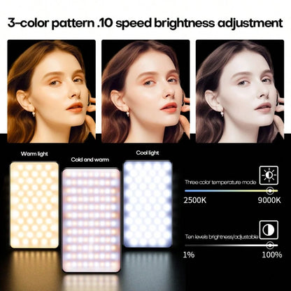 High-Power LED Ring Light With 3 Lighting Modes, USB & Battery Powered, Compatible With IPhone 15/14/13/12/11 Pro Xs, A72/A71/A52/A51, For Smartphones, Cameras, Video Conferencing, Adjustable Clip-On