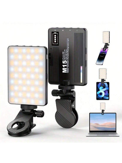 High-Power LED Ring Light With 3 Lighting Modes, USB & Battery Powered, Compatible With IPhone 15/14/13/12/11 Pro Xs, A72/A71/A52/A51, For Smartphones, Cameras, Video Conferencing, Adjustable Clip-On
