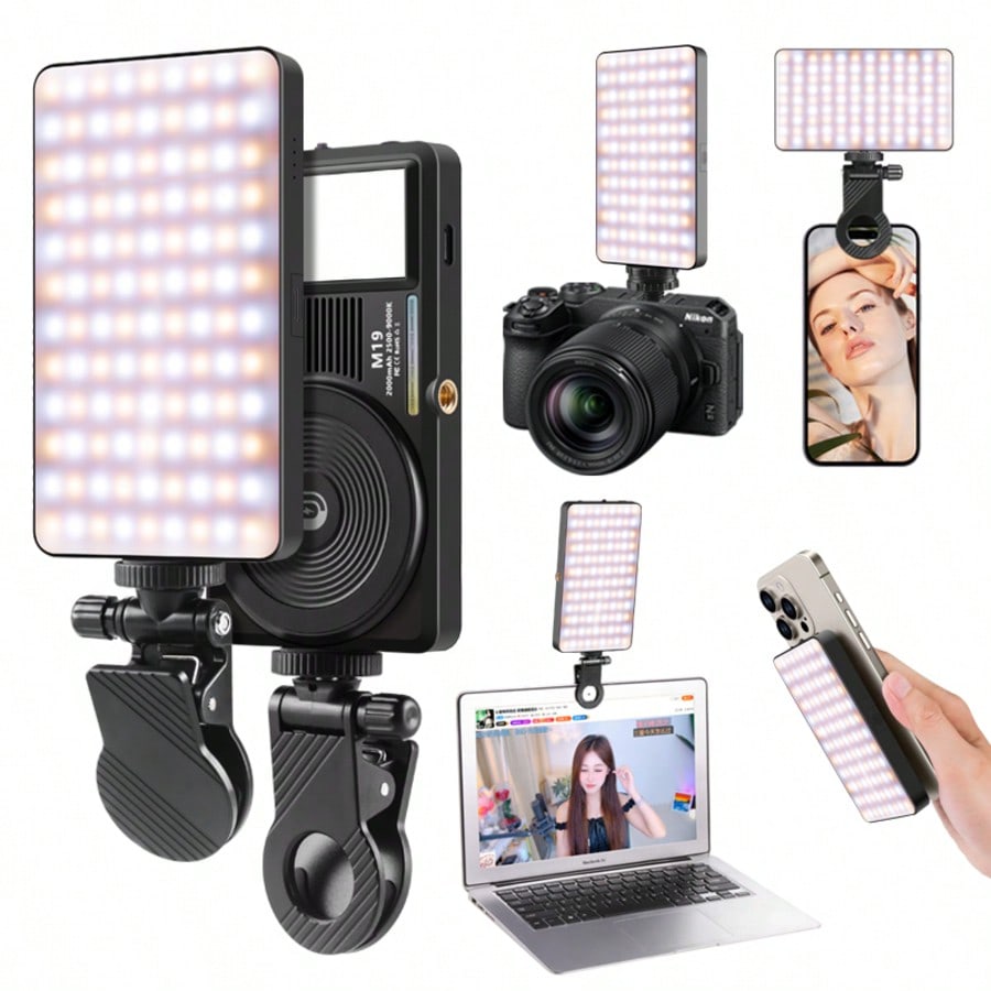 High-Power LED Ring Light With 3 Lighting Modes, USB & Battery Powered, Compatible With IPhone 15/14/13/12/11 Pro Xs, A72/A71/A52/A51, For Smartphones, Cameras, Video Conferencing, Adjustable Clip-On