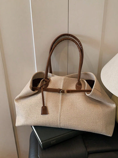 High-Quality Minimalist Fashion Hot Selling New Chic Large Capacity Refined Exquisite Niche Design Elegant Commuting Tote Bag Suitable For Shopping, Vacation, Travel, Vintage Underarm Shoulder Tote (1