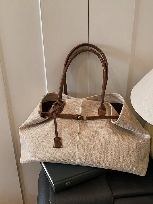 High-Quality Minimalist Fashion Hot Selling New Chic Large Capacity Refined Exquisite Niche Design Elegant Commuting Tote Bag Suitable For Shopping, Vacation, Travel, Vintage Underarm Shoulder Tote (1