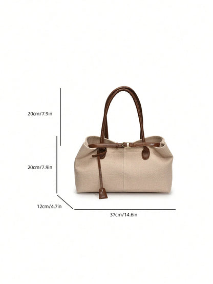 High-Quality Minimalist Fashion Hot Selling New Chic Large Capacity Refined Exquisite Niche Design Elegant Commuting Tote Bag Suitable For Shopping, Vacation, Travel, Vintage Underarm Shoulder Tote (1