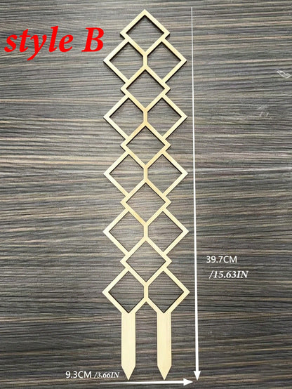 High-Strength Plant Climbing Trellis, Square Hollow Pattern, Vertical Support For Potted Vines And Flowers, Space-Saving Indoor/Outdoor Gardening Support
