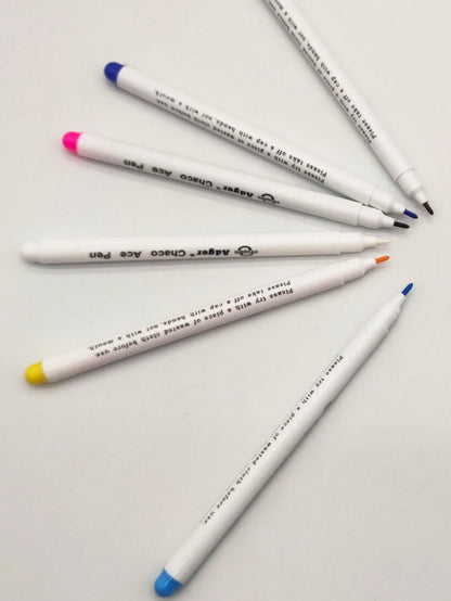 High Temperature Disappearing Marker Pen (Ink Disappears In 7-30 Days Depending On Color And Weather Temperature), Washable Colored Marking Pen, Embroidery Marking Pen With Water-Soluble Ink, Self-Era