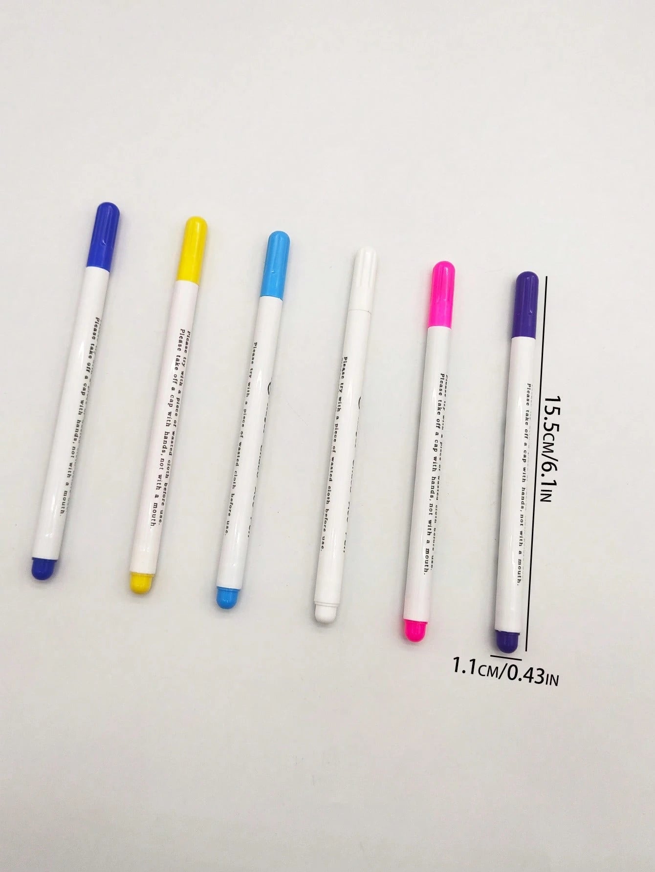 High Temperature Disappearing Marker Pen (Ink Disappears In 7-30 Days Depending On Color And Weather Temperature), Washable Colored Marking Pen, Embroidery Marking Pen With Water-Soluble Ink, Self-Era