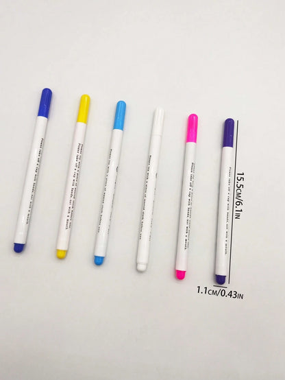High Temperature Disappearing Marker Pen (Ink Disappears In 7-30 Days Depending On Color And Weather Temperature), Washable Colored Marking Pen, Embroidery Marking Pen With Water-Soluble Ink, Self-Era