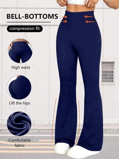 High Waist Flare Yoga Leggings Tight Fitness Wide Leg Pants For Women Spring Sports