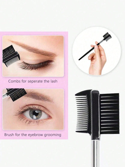 HJP MOKXIC 7-Piece Eye Makeup Tool Kit, Multifunctional 7-In-1 Eye Beauty Tools Set Including 2 Eyebrow Razors, 1 Scissors, 1 Eyebrow Comb, 1 Double-Sided Eyebrow Brush, 1 Eyelash Comb, 1 Tweezers, Pr