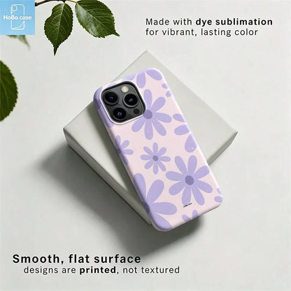HoBa case 1pc 2D Flat Pattern 2-In-1 Soft Film Full Coverage Hard Phone Case, Compatible With Galaxy A23/A24/A25/A32/33/S25, Compatible With Apple 7/8/11/12/13/14/14Plus/15/15Plus/16/16Plus/7/8Plus/17