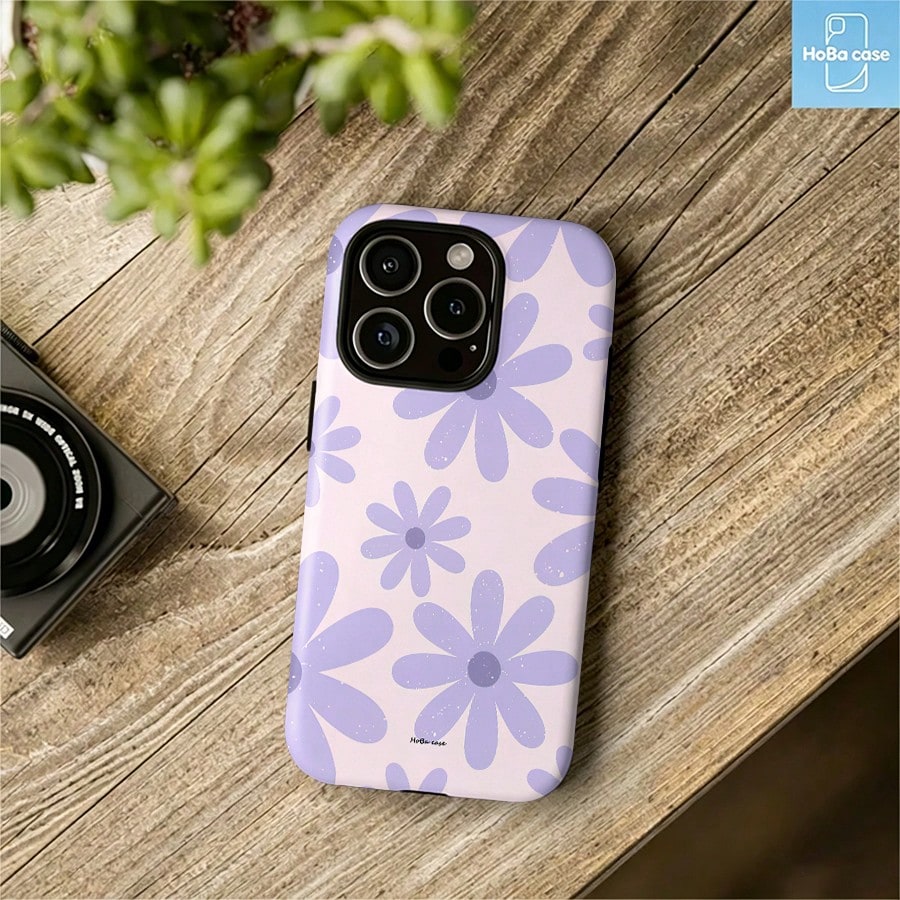 HoBa case 1pc 2D Flat Pattern 2-In-1 Soft Film Full Coverage Hard Phone Case, Compatible With Galaxy A23/A24/A25/A32/33/S25, Compatible With Apple 7/8/11/12/13/14/14Plus/15/15Plus/16/16Plus/7/8Plus/17
