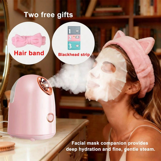 Home Portable Facial Steamer, Nano Ionic Facial Steamer, Facial Humidifier, Deep Hydration And Cleanser