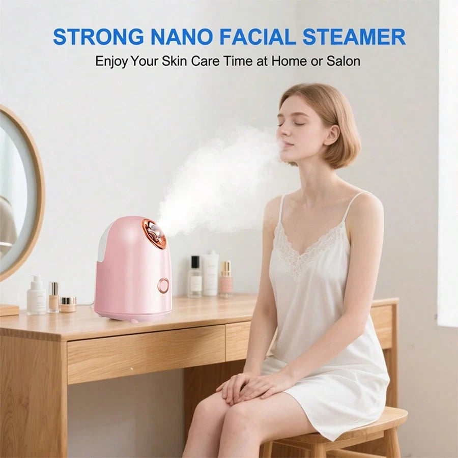 Home Portable Facial Steamer, Nano Ionic Facial Steamer, Facial Humidifier, Deep Hydration And Cleanser