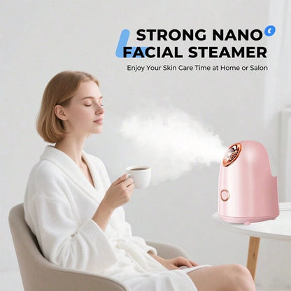 Home Portable Facial Steamer, Nano Ionic Facial Steamer, Facial Humidifier, Deep Hydration And Cleanser