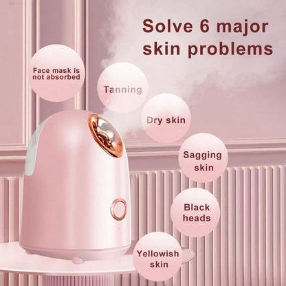 Home Portable Facial Steamer, Nano Ionic Facial Steamer, Facial Humidifier, Deep Hydration And Cleanser