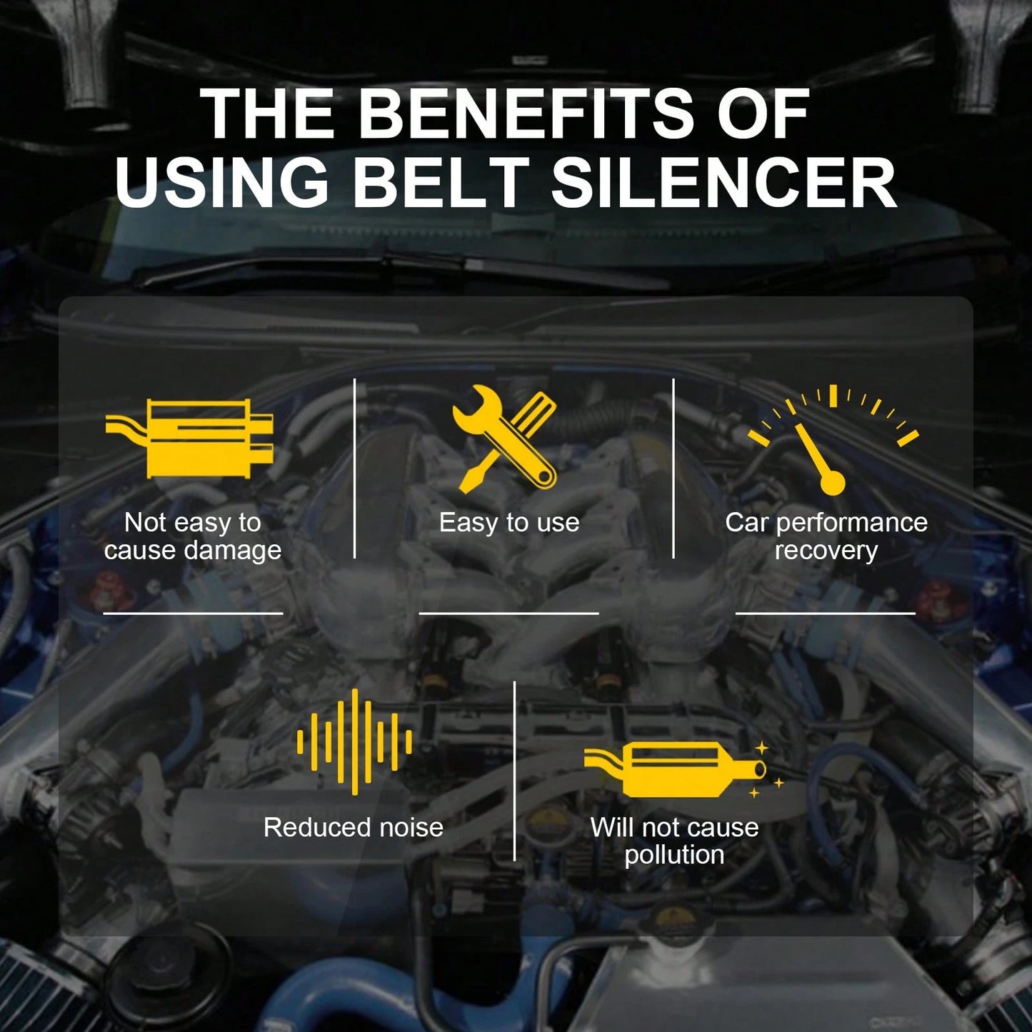 Homonth Car Engine Belt Noise Reducer, Car Engine Belt Noise Elimination And Maintenance Lubricant